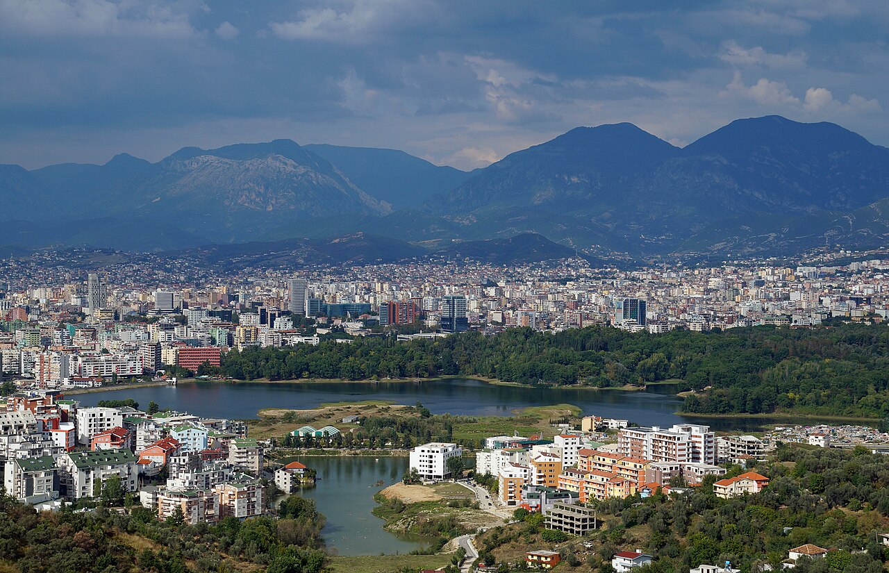 Widok na Tirana