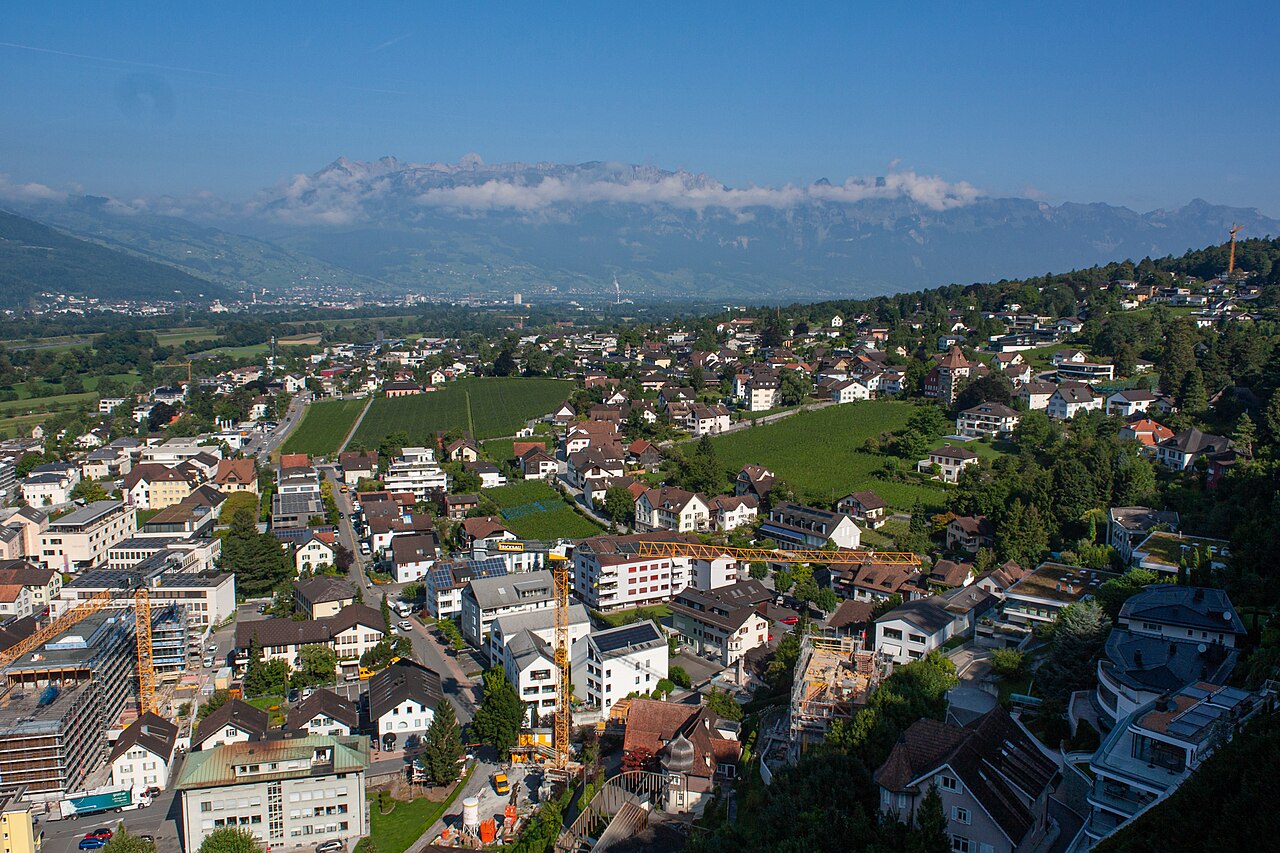 Widok na Vaduz