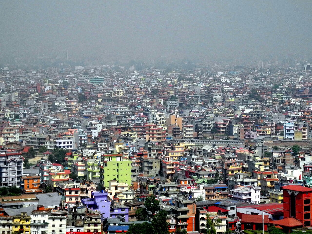Widok na Katmandu